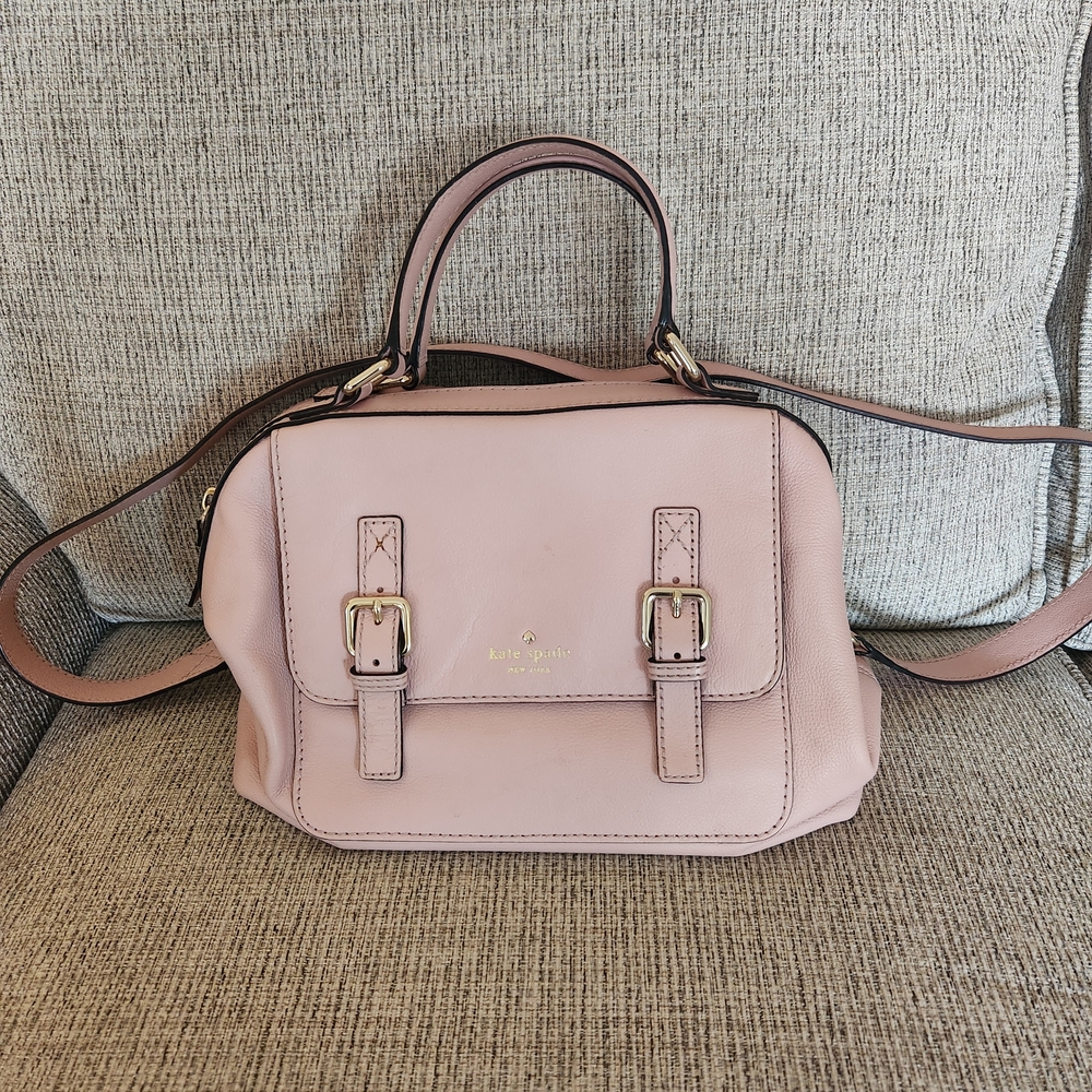 Kate Spade Light Pink Satchel with Buckle Accents